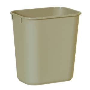 Rubbermaid Commercial, 3.25gal, Resin, Beige, Rectangle, Receptacle