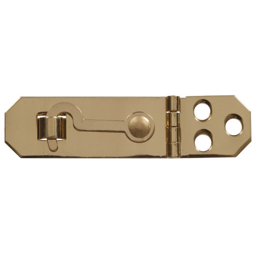 Hardware Essentials Solid Brass/Bright Brass Decorative Hasps With Hook 3/4
