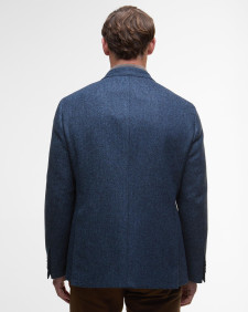 Blazer con motivo a spina di pesce Firth Moons Navy