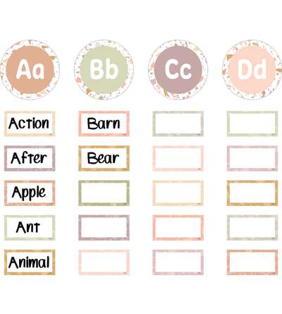 Terrazzo Tones Word Wall Bulletin Board Set
