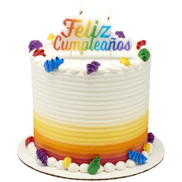 Feliz Cumpleaños Bright Shaped Candles