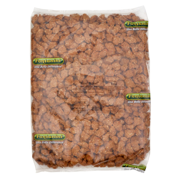 FONTANINI(r) Spicy Italian Sausage Topping, Cooked, Crumble, 8-10 pieces/oz., . C1CB - Front Center Inner Pack (Hi Res)