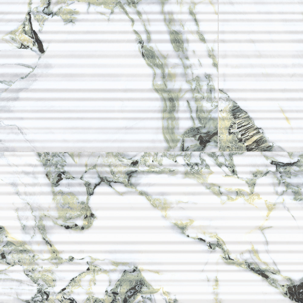 Touche Pleated Deco Jade 23-1/2 in. x 47-1/8 in. Porcelain Floor and Wall Tile