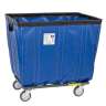 RBW416SOCBL, R&B Wire, 16 Bushel Vinyl Bumper All Swivel Casters, Cube Truck, Blue