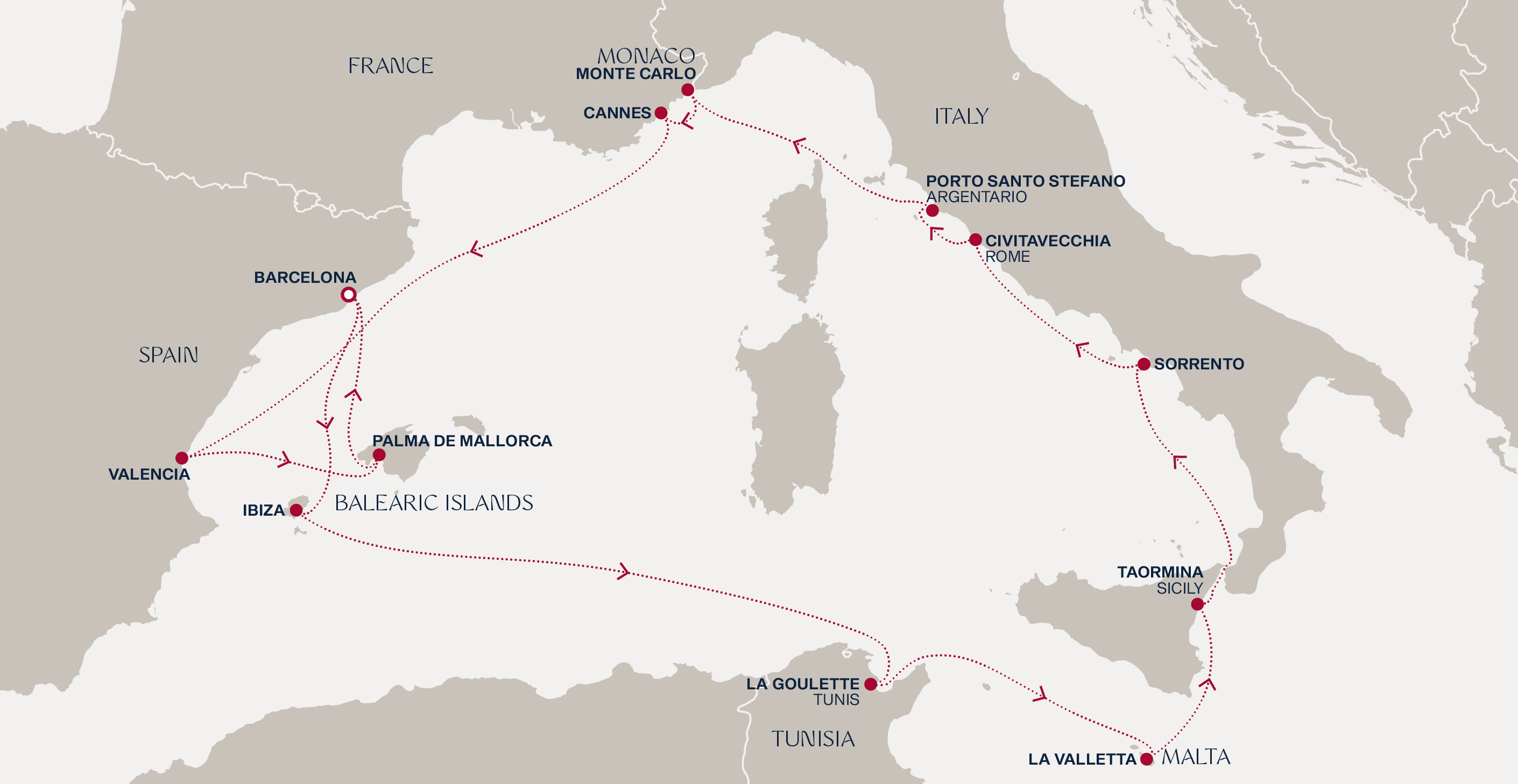 Itinerary map
