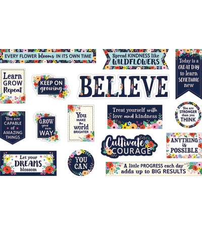 Wildflowers Mini Bulletin Board Set