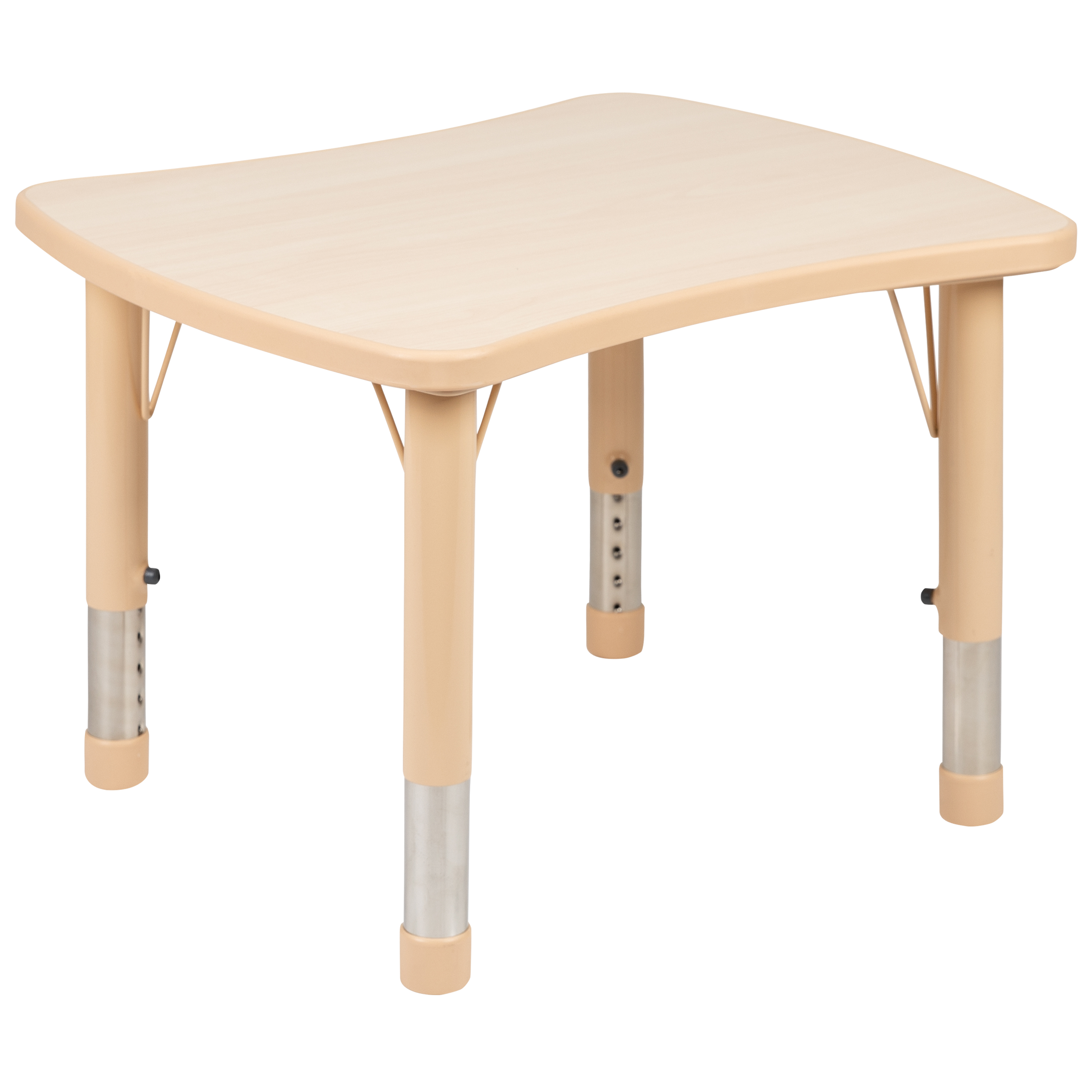 21,875" B x 26,625" L Rechteck Natur Kunststoff Aktivität Tisch Set mit 4 Stühlen - Bild 12 von 13