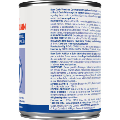 Royal Canin Veterinary Diet Canine Weight Control Canned Dog Food