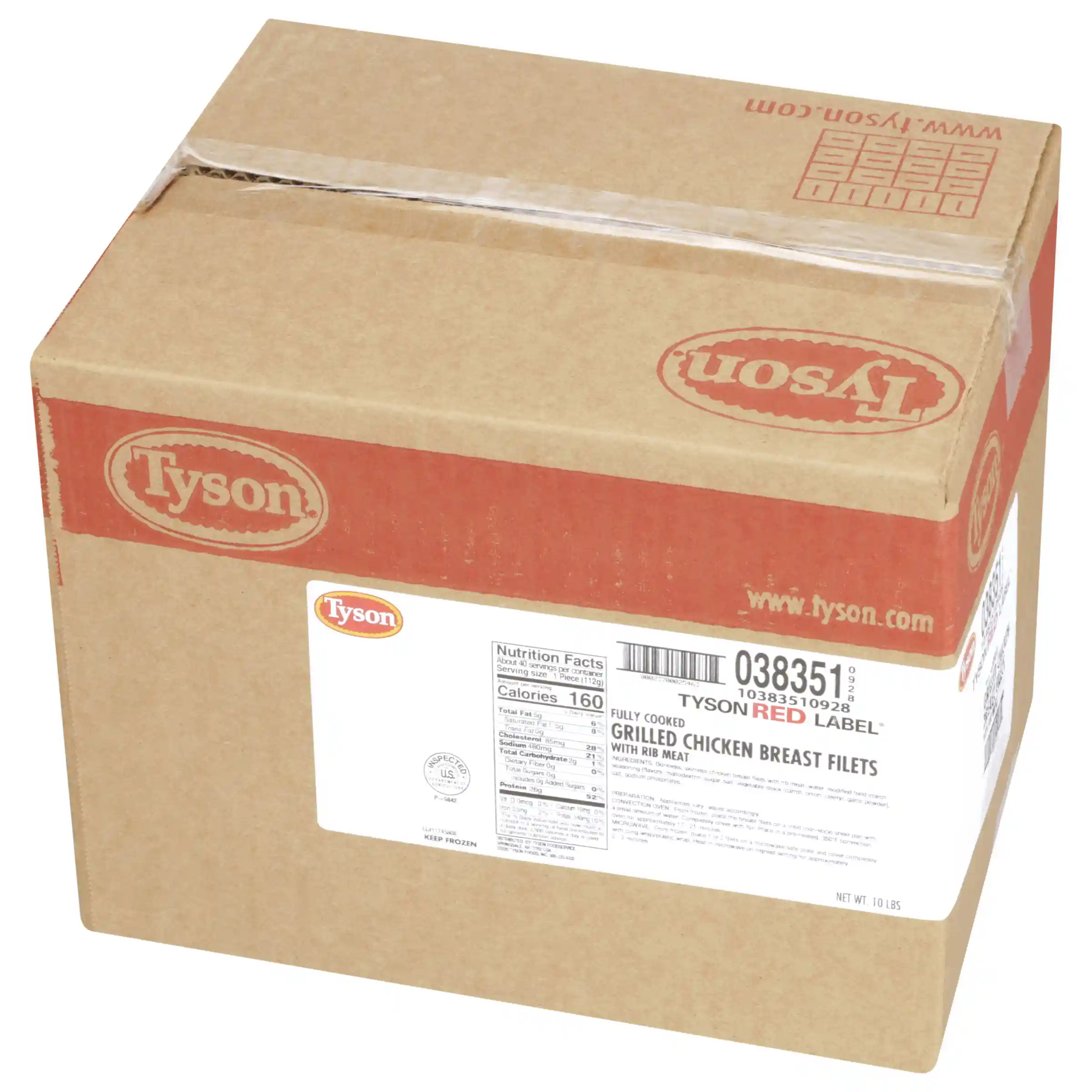 Tyson Red Label® Fully Cooked Unbreaded Grilled Chicken Breast Filets, 4 oz._image_5