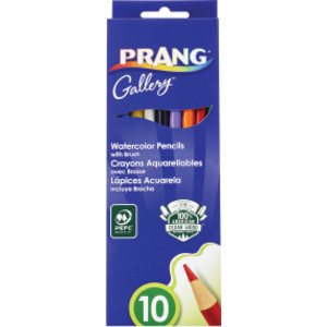 Watercolor Pencils with Brush, 10 Colors