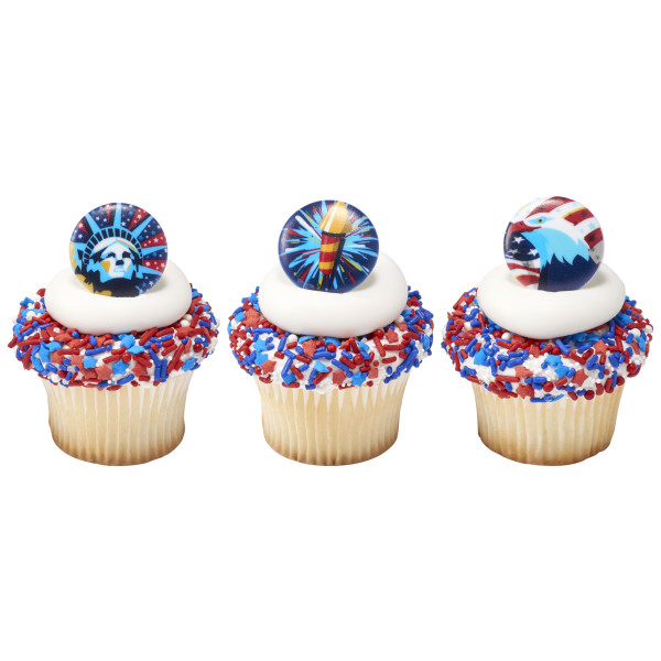 Celebrate Liberty Cupcake Rings