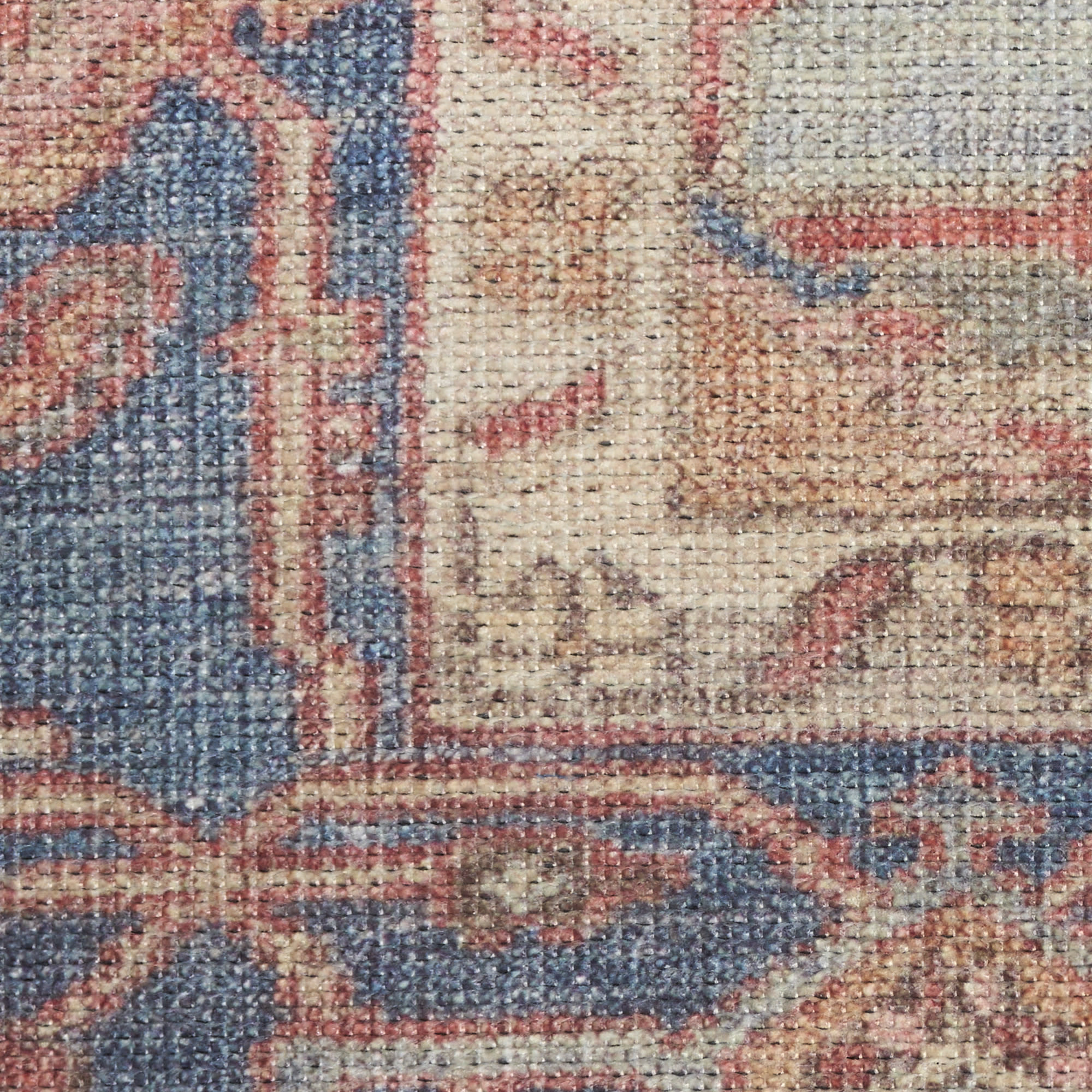 Nourison Vintage Washables 7'10" x 9'10" Blue Coral Vintage Indoor Rug