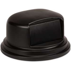 Carlisle, Bronco™, Dome, Polyethylene (HDPE), 55 gal, Black, Receptacle Lid
