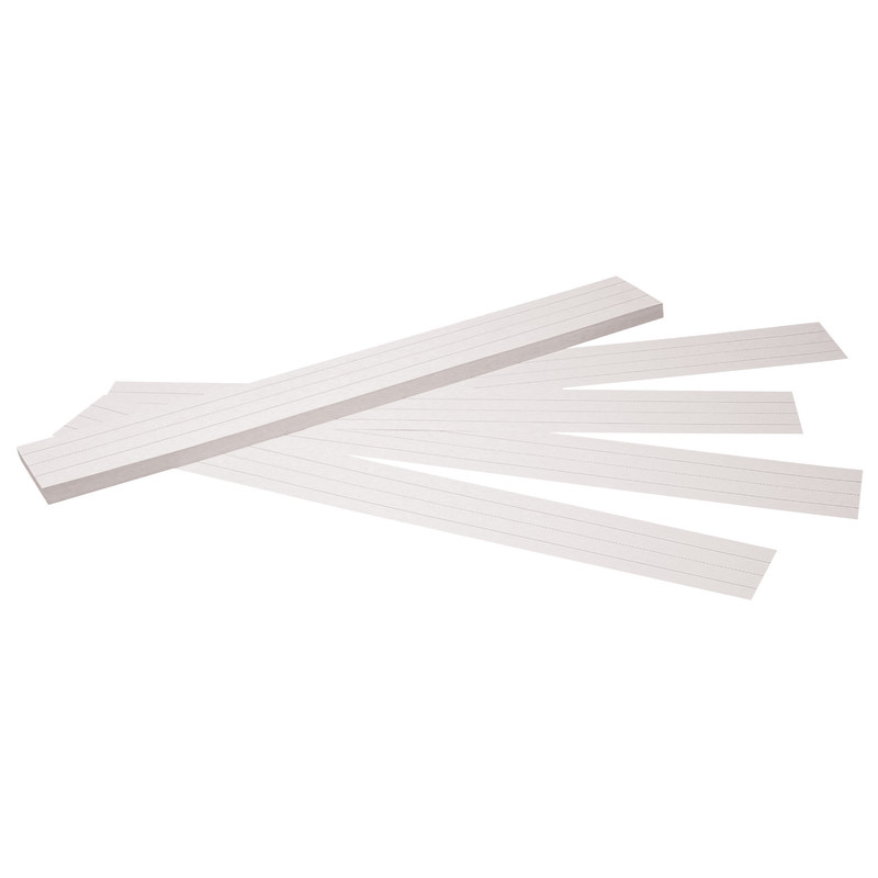 Sentence Strips, White, 1-1/2" Ruled, 3" x 24", 100 Strips