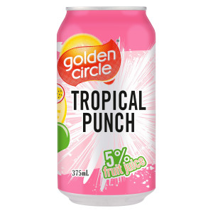 golden circle® tropical punch soft drink 375ml image