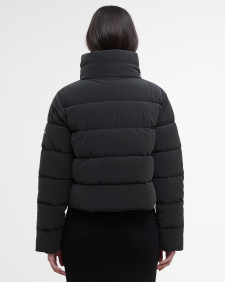 Pufferjacke Hudson Faux-Velvet Black