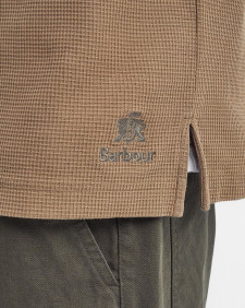 Barbour x Baracuta Henley Relaxed T-Shirt Tan