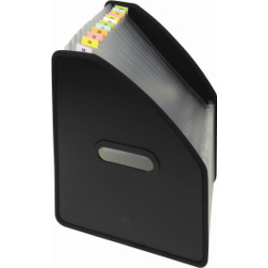 13-Pocket Vertical Expanding File, Black