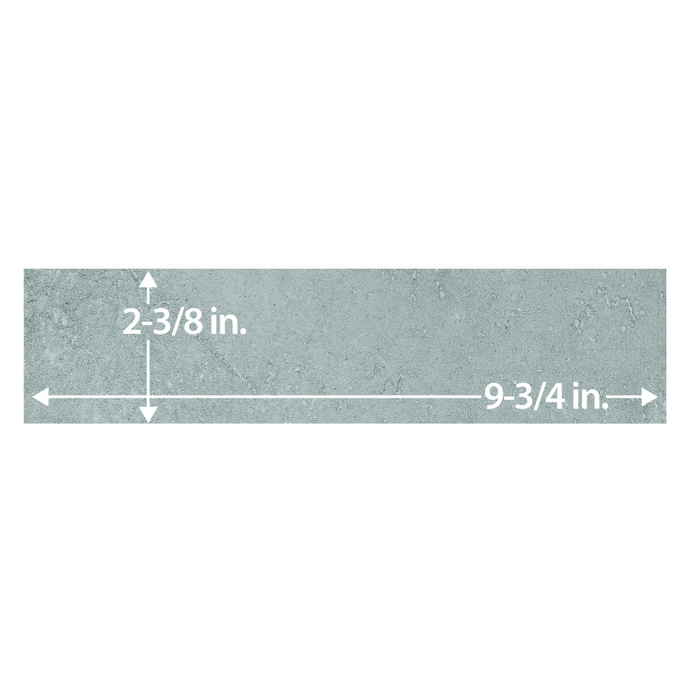 Atlas Brick Grey 2.38x9.75 Rectangle Porcelain Floor and Wall Digital Pattern