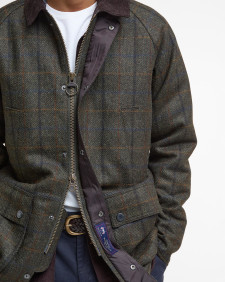 Bedale Check Wool Jacket Brown