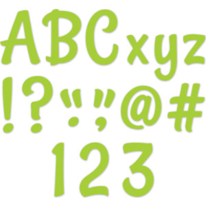 Stylish Lime Green 4" Designer Letters, 235/Pack