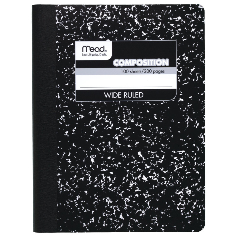 Composition+Book%2C+Wide+Ruled%2C+100+Sheets%2C+9+3%2F4%26quot%3B+x+7+1%2F2%26quot%3B%2C+Black+Marble