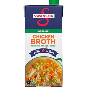 Swanson® 100% Natural Organic Chicken Broth, 32 oz Carton (12 Pack)
