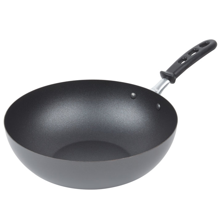 11-inch carbon steel stir-fry pan with SteelCoat x3™ nonstick coating and TriVent silicone handle