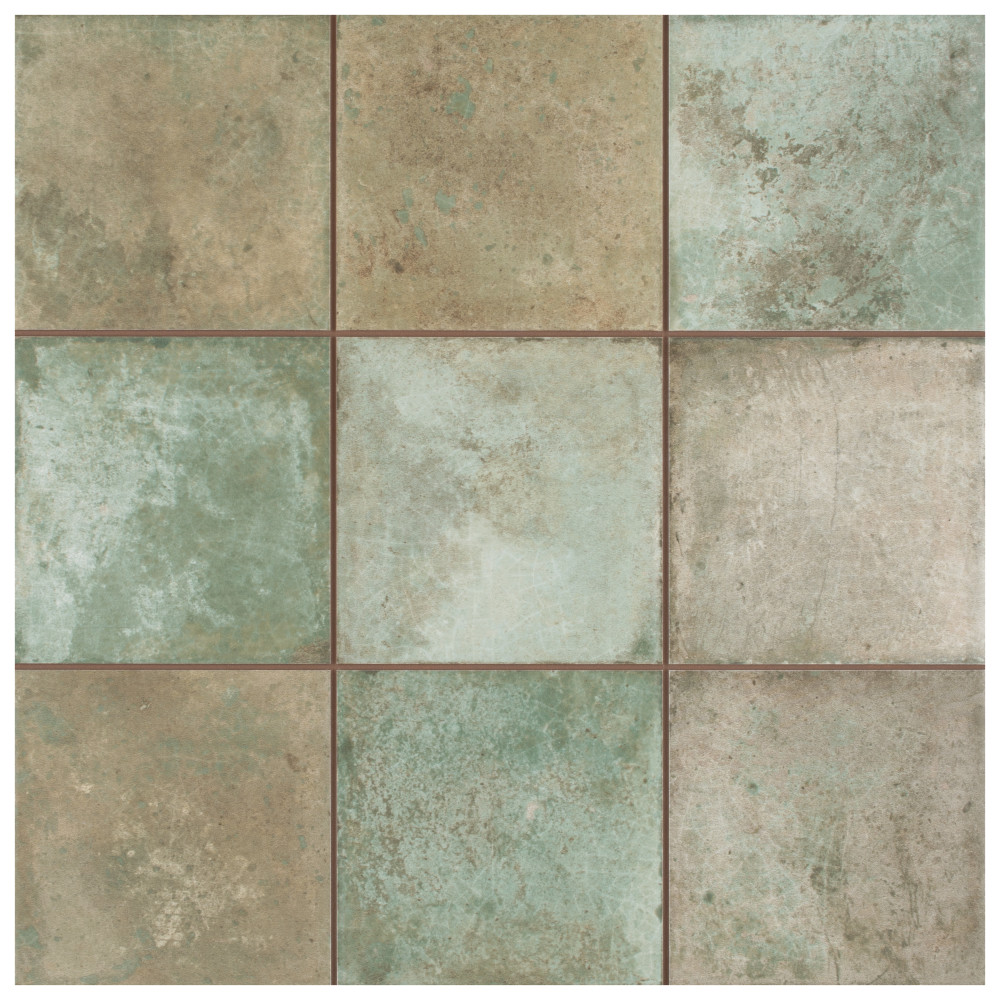 Kings Etna Sage 13-1/8 in. x 13-1/8 in. Ceramic Floor and Wall Tile