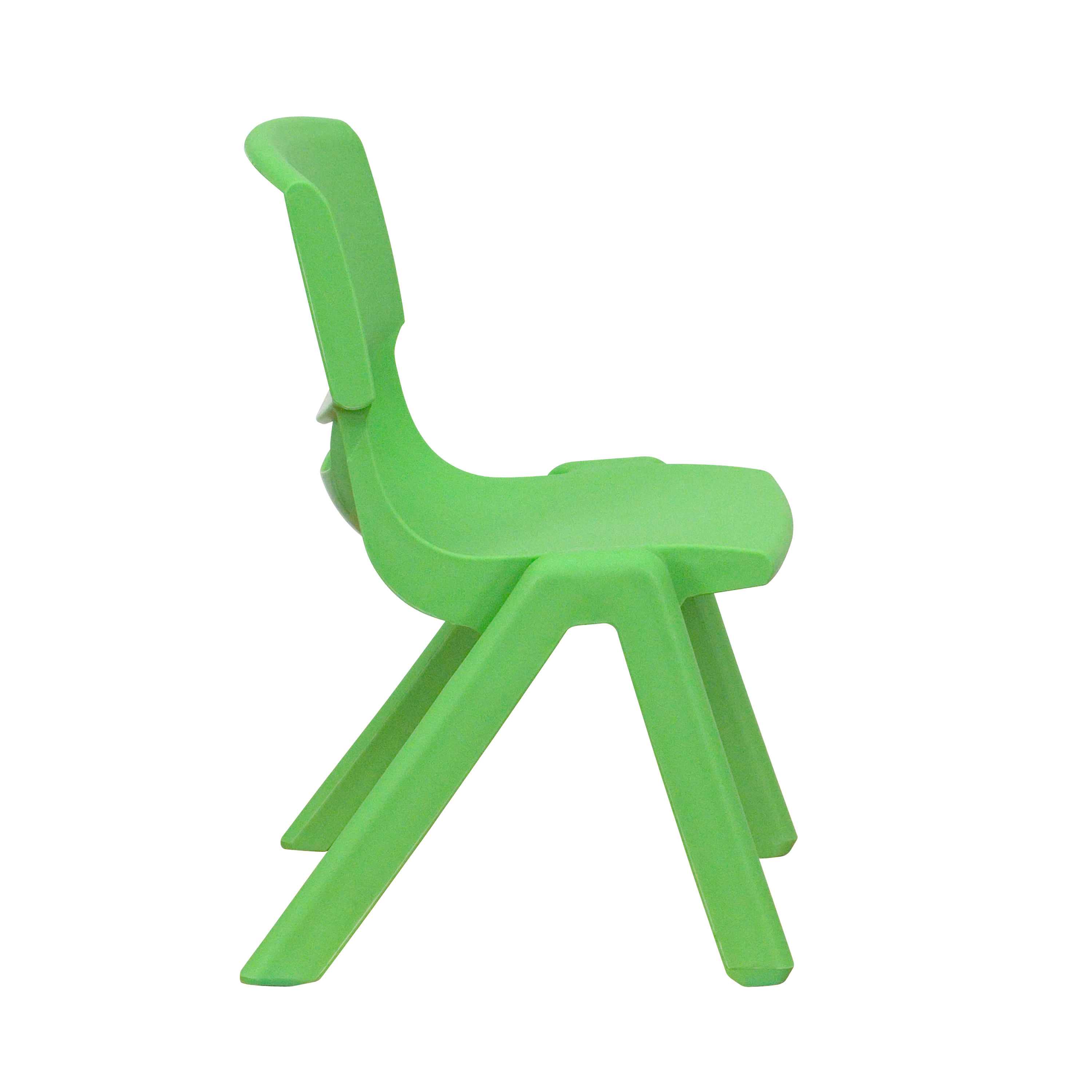 Pack de 4 sillas escolares apilables de plástico azul con asiento de 10,5" H, silla preescolar - Imagen 6 de 58