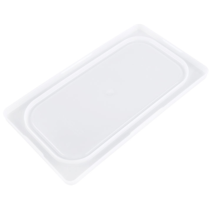 Third-size Super Pan V® flexible steam table pan lid in white