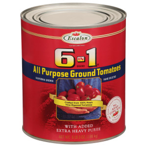 6 in 1 All Purpose Ground Tomatoes, 105 oz. Can (Pack of 6) image