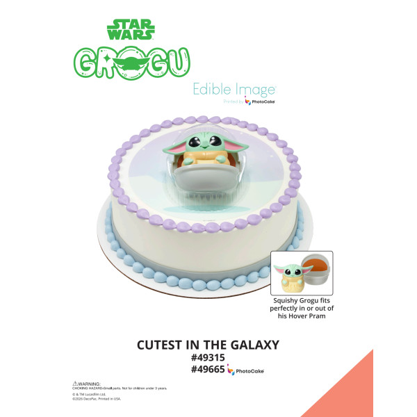 STAR WARS™ The Mandalorian Cutest in the Galaxy The Magic of Cakes® PhotoCake® Enhanced Round Background Page