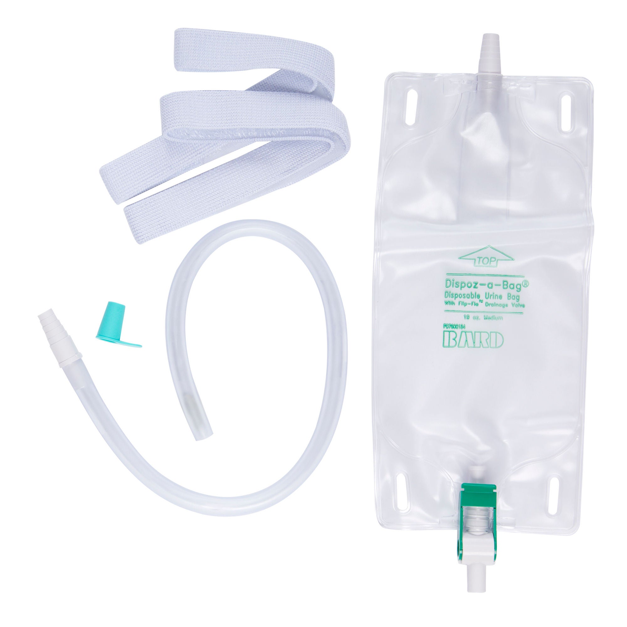 Bard® Dispoz-a-Bag® Urinary Leg Bag, Flip-Flo™ Valve, 19 oz