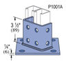 Power-Strut Square EG Post Base with Double Column