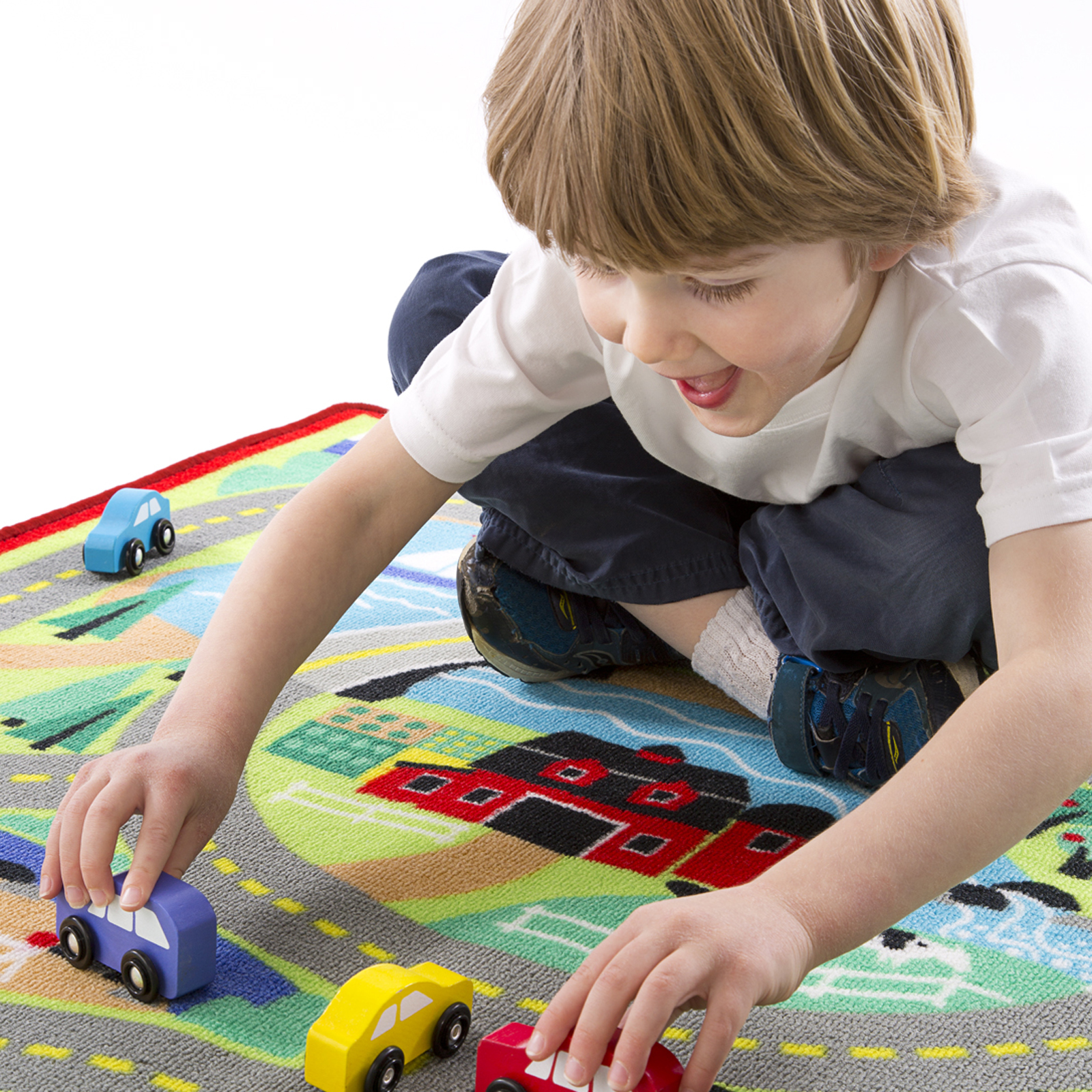 Melissa & Doug 'Round the Town Road Rug & Car Set image number null