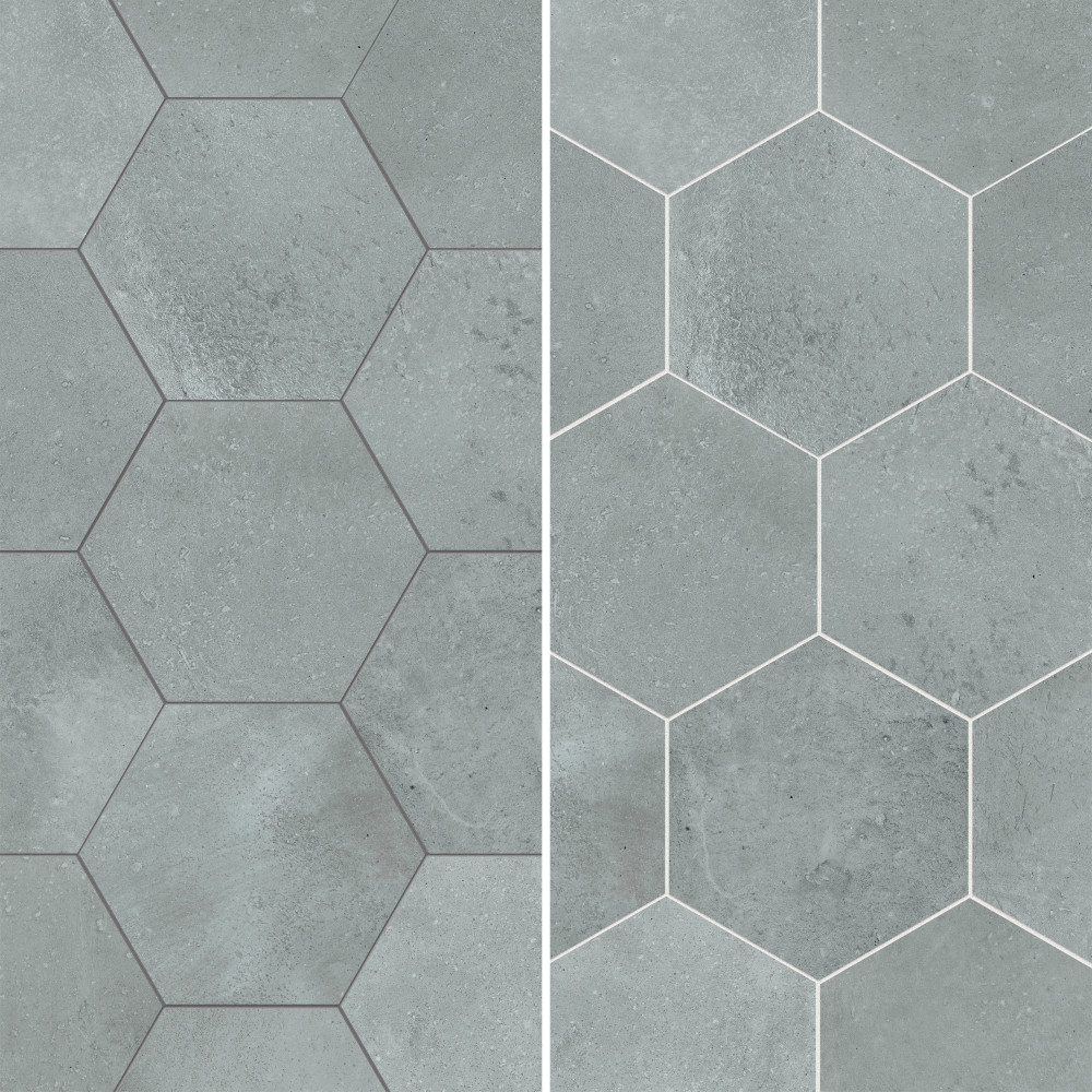Atlas Hex Grey 8-5/8 in. x 9-7/8 in. Porcelain Floor and Wall Tile