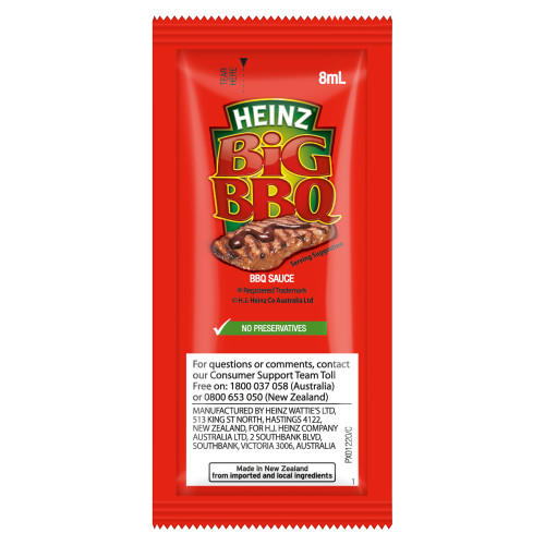 Heinz® Big BBQ Sauce Sachet 300 x 8mL