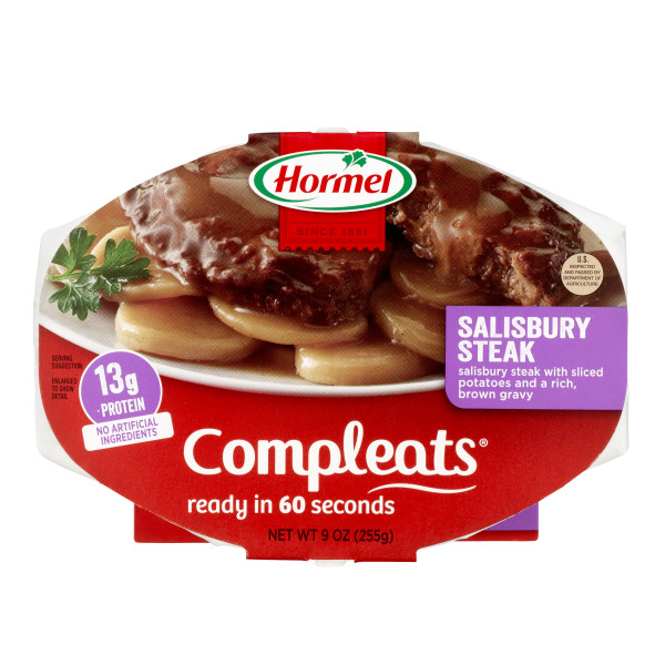 HORMEL(r) COMPLEATS(r) Salisbury Steak, 6/9oz. . C1CB - Front Center Inner Pack (Hi Res)