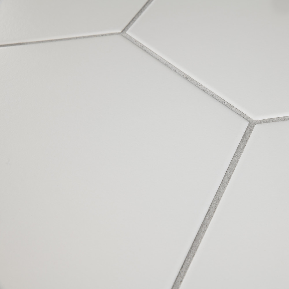 Textile Basic Hex White 8-5/8 in. x 9-7/8 in. Porcelain Floor and Wall Tile