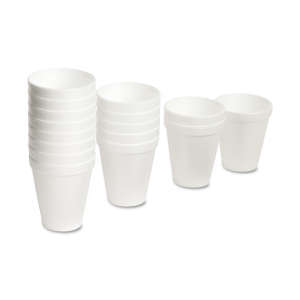 Dart, Foam Drink Cups, 8 oz, White