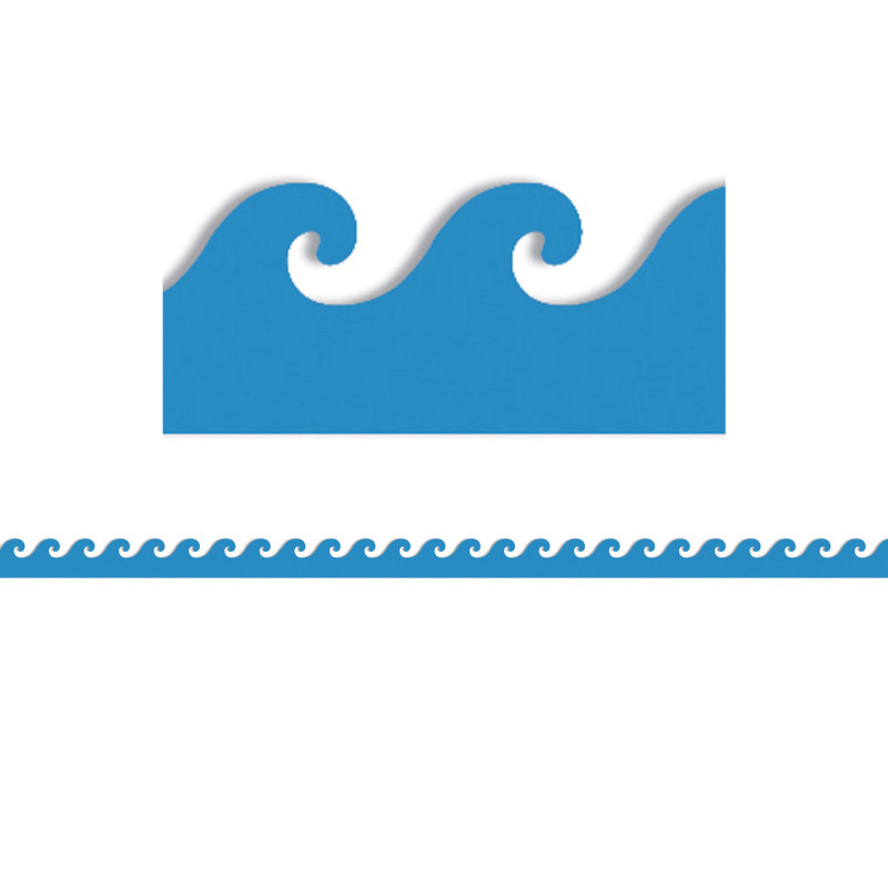 Blue Waves Mighty Brights™ Border, 12 Strips/36 Feet