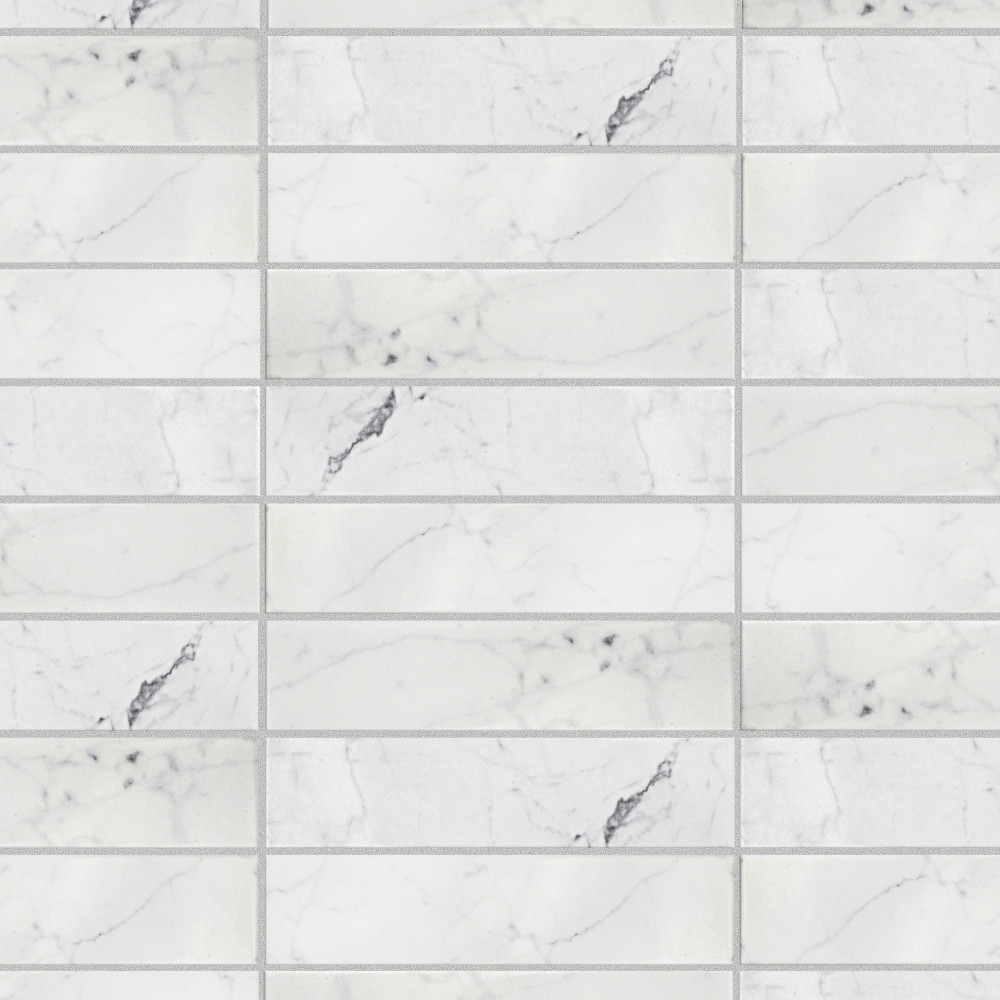 Classico Carrara Glossy 3x12 Rectangle Ceramic Wall Only Digital Pattern