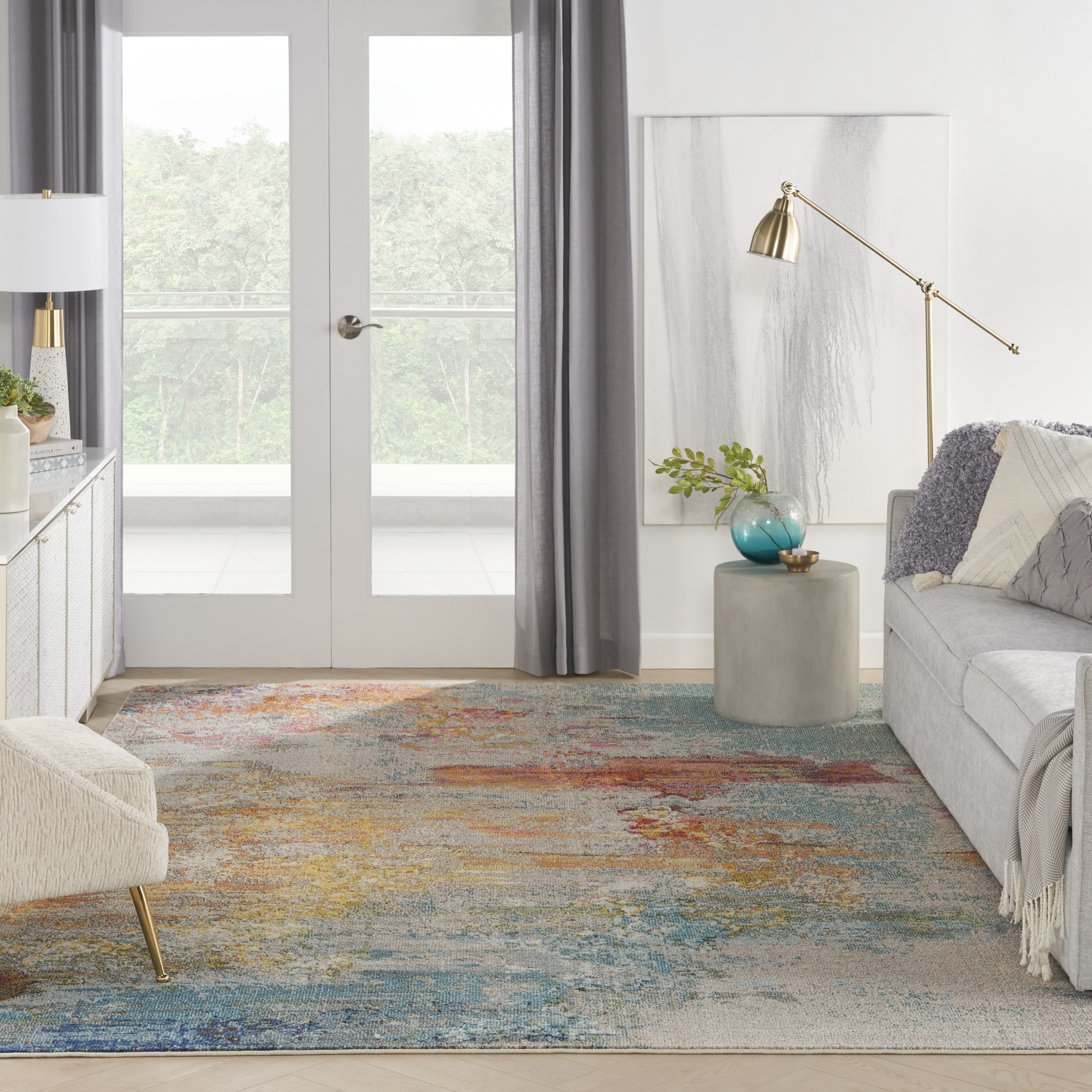 Nourison Celestial 6'7" x 9'7" Sealife Modern Indoor Rug