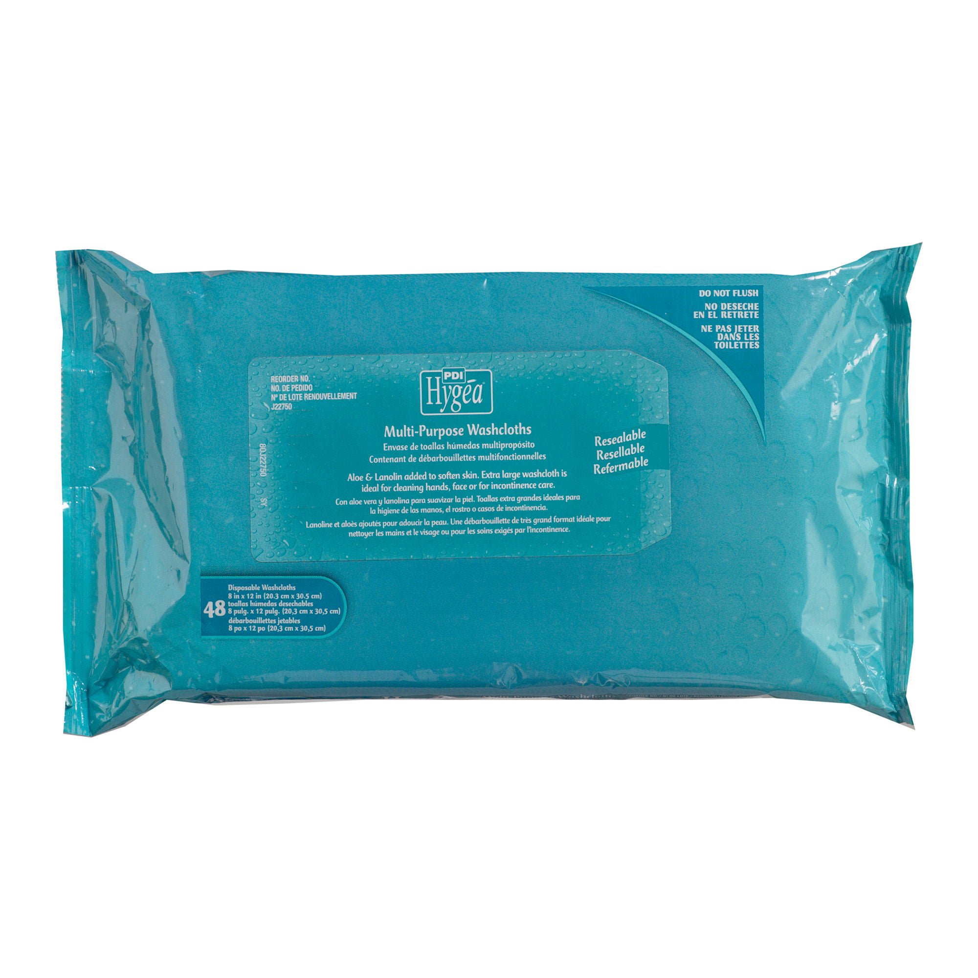 Hygea® Scented Multi-Purpose Personal Cleansing Wipe, 8 x 12 Inch