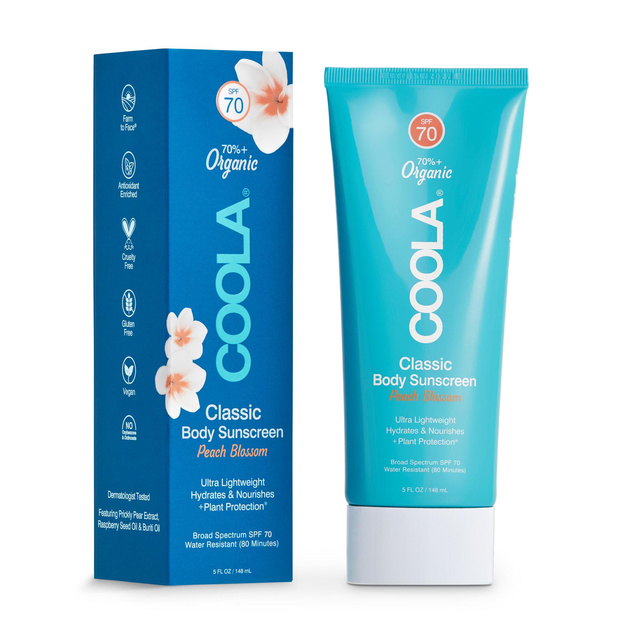 Coola® Classic Body Sunscreen Lotion SPF 70 Peach Blossom Scent, 5-ounce Tube