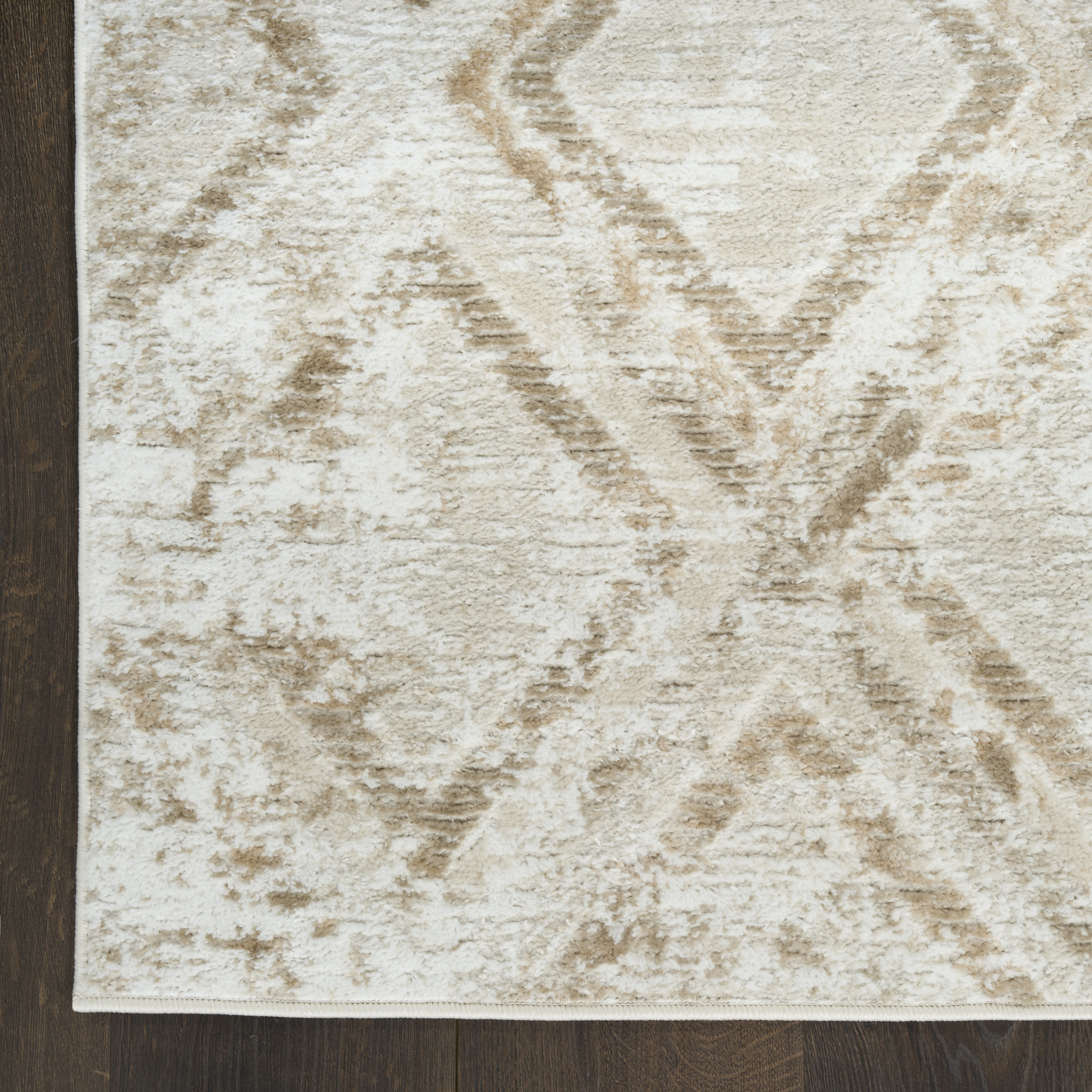 Nourison Dekor 2' x 4' Ivory Taupe Modern Indoor Rug