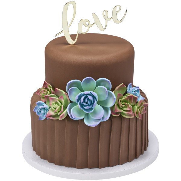 Green Succulents Gum Paste Flowers