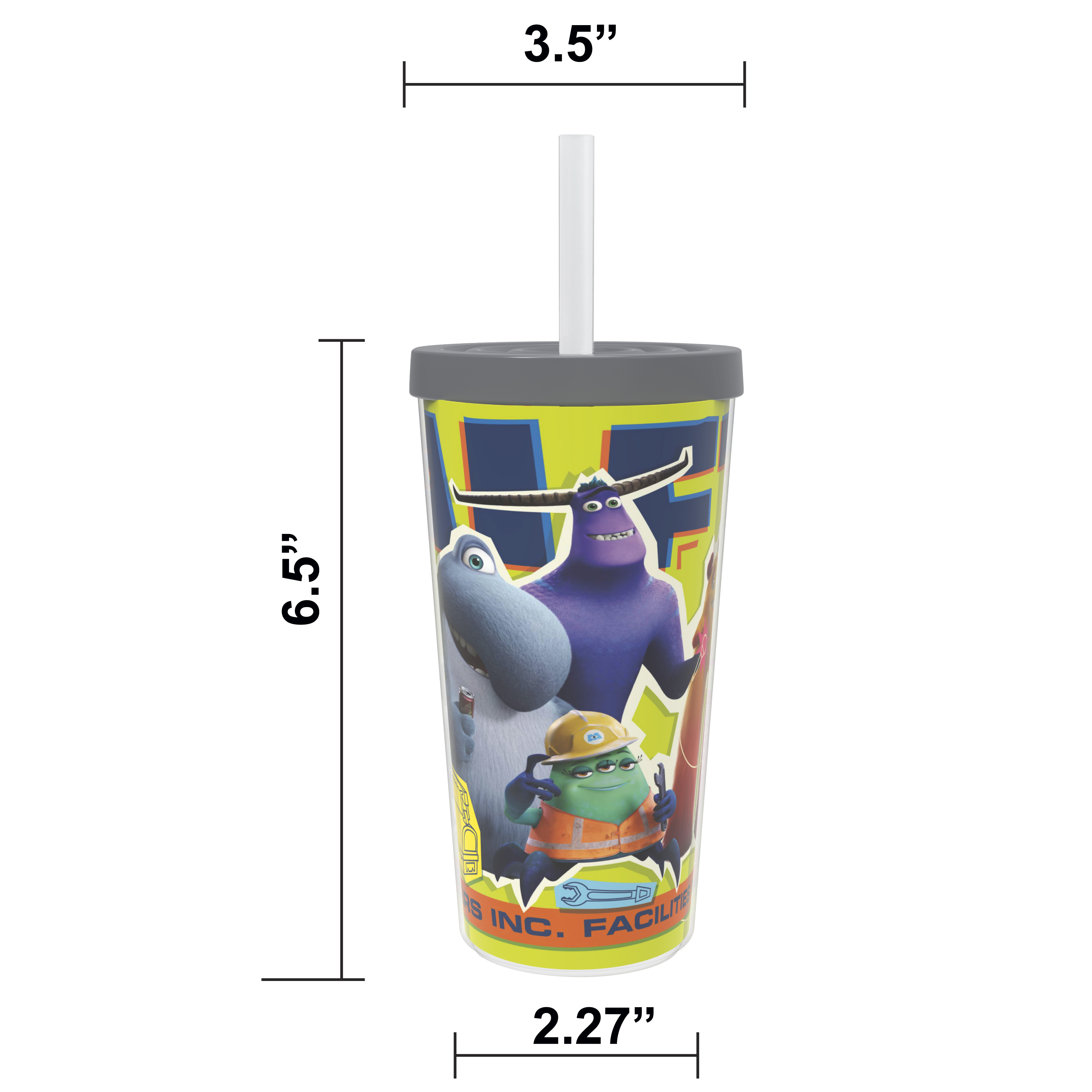 Disney 16 ounce Insulated Plastic Tumbler with Straw, Monsters at Work slideshow image 7