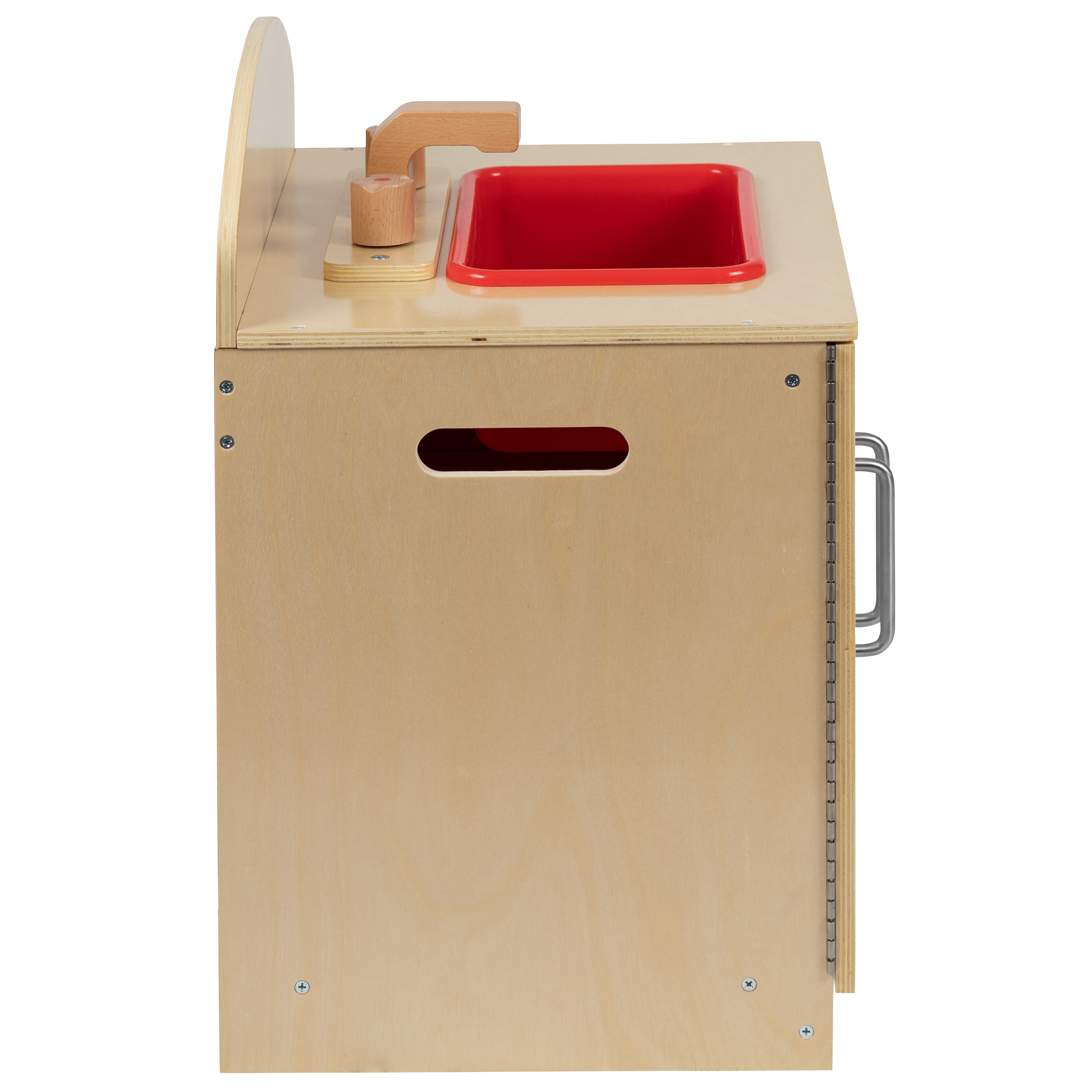 Fregadero de cocina de madera para niños con perillas giratorias para uso comercial o doméstico - Imagen 9 de 13